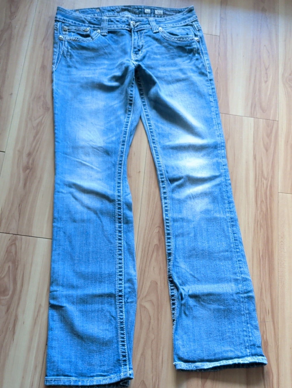 Womens Miss Me Light Blue Denim Jeans